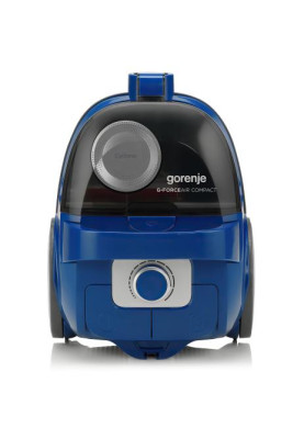 Пилосос Gorenje VCEA01GACBUCY, Blue, 800W, безмішковий, сухе прибирання, об'єм 2.2л, телескопічна трубка, насадки: міні насадка 2шт, універсальна щітка, подвійний HEPA фільтр