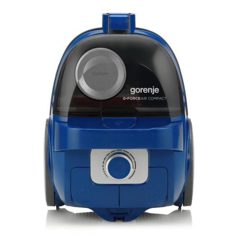 Пилосос Gorenje VCEA01GACBUCY, Blue, 800W, безмішковий, сухе прибирання, об'єм 2.2л, телескопічна трубка, насадки: міні насадка 2шт, універсальна щітка, подвійний HEPA фільтр