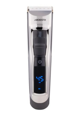 Машинка для стрижки Ardesto HC-Y30-DBS, Black/Grey, 2.4W, живлення мережа/акумулятор, кількість установок довжини 11, 6 насадок, леза з нерж. сталі/кераміки, LED-дисплей