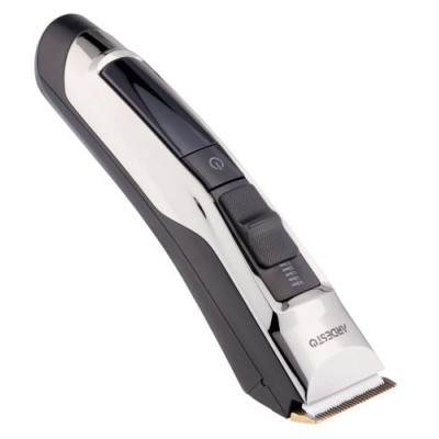 Машинка для стрижки Ardesto HC-Y30-DBS, Black/Grey, 2.4W, живлення мережа/акумулятор, кількість установок довжини 11, 6 насадок, леза з нерж. сталі/кераміки, LED-дисплей