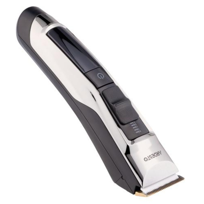 Машинка для стрижки Ardesto HC-Y30-DBS, Black/Grey, 2.4W, живлення мережа/акумулятор, кількість установок довжини 11, 6 насадок, леза з нерж. сталі/кераміки, LED-дисплей