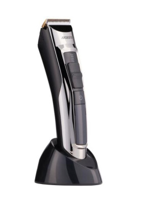 Машинка для стрижки Ardesto HC-Y30-DBS, Black/Grey, 2.4W, живлення мережа/акумулятор, кількість установок довжини 11, 6 насадок, леза з нерж. сталі/кераміки, LED-дисплей