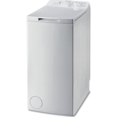 Пральна машина вертикальна Indesit BTWA 51052 UA, White, 5 кг, 11 програм, швидкість віджиму 1000 об/хв, дисплей, клас енергоспоживання A++, 90x40x60 см