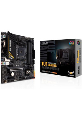 Мат.плата AM4 (A520) Asus TUF GAMING A520M-PLUS II, A520, 4xDDR4, Int.Video(CPU), 4xSATA3, 1xM.2, 1xPCI-E 16x 3.0, 2xPCI-E 1x 3.0, ALC887, Realtek GLan, 6xUSB3.2/6xUSB2.0, VGA/HDMI/DP, MicroATX