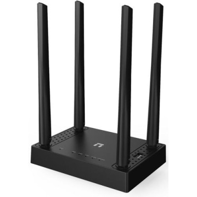 Роутер Netis N5 AC1200, Wi-Fi 802.11b/g/n/a/ac, до 1200 Mb/s, 2.4GHz/5GHz, 2 LAN 10/100 Mb/s, RJ45 10/100 Mb/s (FE), 4 зовнішні незнімні.