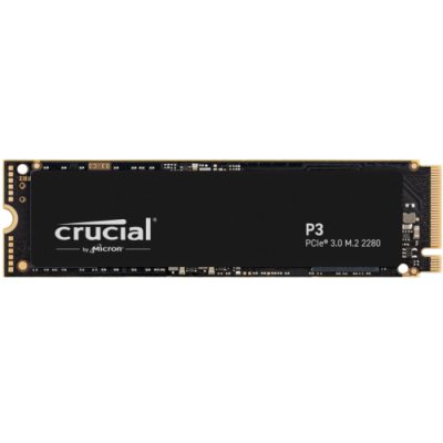 Твердотільний накопичувач SSD 500Gb, Crucial P3, PCI-E 3.0 x4, M.2 2280, 3D TLC, 3500/1900 МБ/с (CT500P3SSD8)
