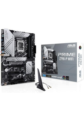 Материнська плата LGA1700, Asus PRIME Z790-P WIFI, Z790, 4xDDR5, Int.Video(CPU), 4xSATA3, 3xM.2, 1xPCI-E 16x 5.0, 3xPCI-E 16x 4.0, 1xPCI-E 1x 3.0, Realtek 7.1, Realtek 2.5Gb, WiFi 6, Bluetooth 5.2, 7xUSB3.2/6xUSB2.0, HDMI/DP, ATX