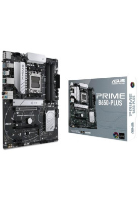 Материнська плата AM5 Asus PRIME B650-PLUS, B650, 4xDDR5, Int.Video (CPU), 4xSATA3, 2xM.2, 2xPCI-E 4.0 16x, 2xPCI-E 4.0 1x, 1xM.2 (Key E), Realtek 7.1, Realtek 2.5Gb, 8xUSB3.2/4xUSB2.0, HDMI/DP, ATX