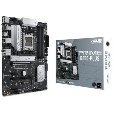 Материнська плата AM5 Asus PRIME B650-PLUS, B650, 4xDDR5, Int.Video (CPU), 4xSATA3, 2xM.2, 2xPCI-E 4.0 16x, 2xPCI-E 4.0 1x, 1xM.2 (Key 8xUSB3.2/4xUSB2.0, HDMI/DP, ATX
