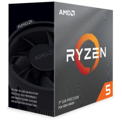 Процесор AMD (AM4) Ryzen 5 3600, Box, 6x3.6 GHz (Turbo Boost 4.2 GHz), L3 32Mb, Matisse, 7 nm, TDP 65W, кулер Wraith Stealth (100-100000031SBX)