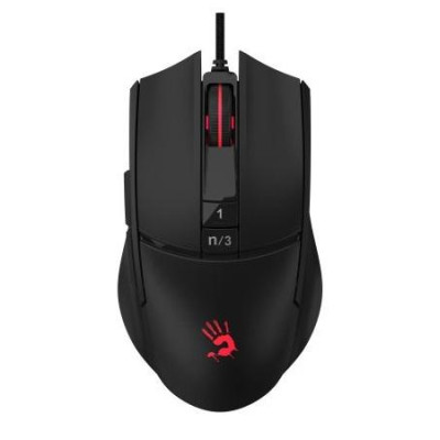Миша Bloody L65 Max, Stone Black, USB, оптична (сенсор MAX BC3332-A), 100 - 12 000 cpi, 7 кнопок, вбудована пам'ять, RGB підсвічування, перемикачі більше 20 млн. натискань, 1.8 м