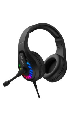 Навушники Bloody G230 Black, игрові з мікрофоном, Neon LED, USB, накладні, кабель 2.0 м