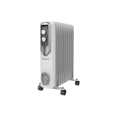 Обігрівач масляний Liberton LOH-2604 Grey, 2000 Вт, 9 секцій, режими роботи: 800/1200/2000 Вт, терморегулятор, захист від перегріву, 40.5х24х54.7 см
