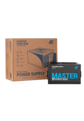 Блок живлення 650 Вт, 2E Master Power, Black, ATX, 80 Plus, Active PFC, 120 мм, 3xMolex / 5xSATA / 2xPCI-E 6+2-pin / 1xMB 20+4-pin / 1xCPU 4+4-pin, захист OVP/SCP/OPP/OCP (2E-MP650-120APFC)
