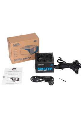 Блок живлення 650 Вт, 2E Master Power, Black, ATX, 80 Plus, Active PFC, 120 мм, 3xMolex / 5xSATA / 2xPCI-E 6+2-pin / 1xMB 20+4-pin / 1xCPU 4+4-pin, захист OVP/SCP/OPP/OCP (2E-MP650-120APFC)