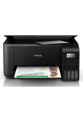 БФП струменевий кольоровий A4 Epson L3251, Black, WiFi, 5760х1440 dpi, до 33/15 стор/хв, USB, вбудоване СБПЧ, чорнило Epson 103 (C11CJ67413)