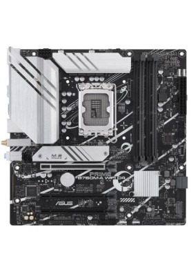 Материнська плата LGA1700, Asus PRIME B760M-A WIFI D4, B760, 4xDDR4, Int.Video(CPU), 4xSATA3, 2xM.2, 3xPCI-E 16x 4.0, Realtek 7.1, Realtek 2.5Gb, WiFi 6, Bluetooth 5.2, 5xUSB3.2/7xUSB2.0, HDMI/DP, MicroATX
