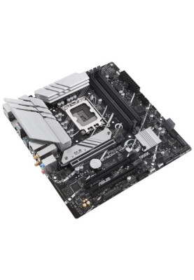Материнська плата LGA1700, Asus PRIME B760M-A WIFI D4, B760, 4xDDR4, Int.Video(CPU), 4xSATA3, 2xM.2, 3xPCI-E 16x 4.0, Realtek 7.1, Realtek 2.5Gb, WiFi 6, Bluetooth 5.2, 5xUSB3.2/7xUSB2.0, HDMI/DP, MicroATX