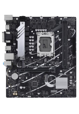 Материнська плата LGA1700, Asus PRIME B760M-K D4, B760, 2xDDR4, Int.Video(CPU), 4xSATA3, 2xM.2, 1xPCI-E 16x 4.0, 2xPCI-E 1x 4.0, Realtek 7.1, Realtek 2.5Gb, 5xUSB3.2/4xUSB2.0, VGA/HDMI, MicroATX