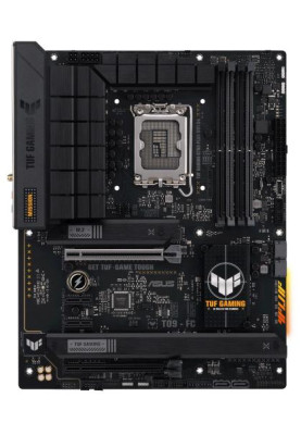Материнська плата LGA1700, Asus TUF GAMING B760-PLUS WIFI D4, B760, 4xDDR4, Int.Video(CPU), 4xSATA3, 3xM.2, 1xPCI-E 16x 5.0, 1xPCI-E 16x 3.0, 2xPCI-E 1x 3.0, Realtek 7.1, Realtek 2.5Gb, WiFi 6, Bluetooth 5.2, 7xUSB3.2/3xUSB2.0, HDMI/DP, ATX