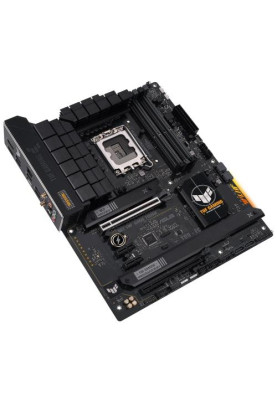 Материнська плата LGA1700, Asus TUF GAMING B760-PLUS WIFI D4, B760, 4xDDR4, Int.Video(CPU), 4xSATA3, 3xM.2, 1xPCI-E 16x 5.0, 1xPCI-E 16x 3.0, 2xPCI-E 1x 3.0, Realtek 7.1, Realtek 2.5Gb, WiFi 6, Bluetooth 5.2, 7xUSB3.2/3xUSB2.0, HDMI/DP, ATX