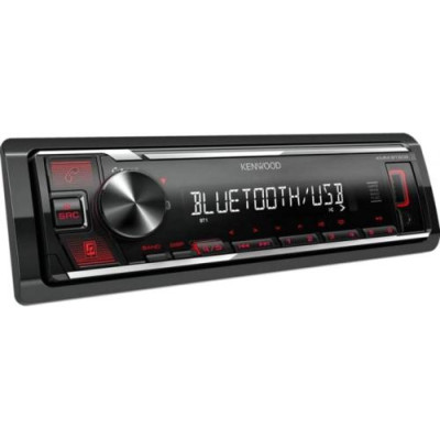Автомагнітола Kenwood KMM-BT209 Bluetooth, USB, 1 Din, підсвічування Red