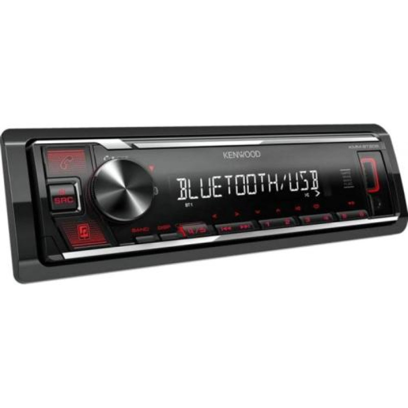Автомагнітола Kenwood KMM-BT209 Bluetooth, USB, 1 Din, підсвічування Red