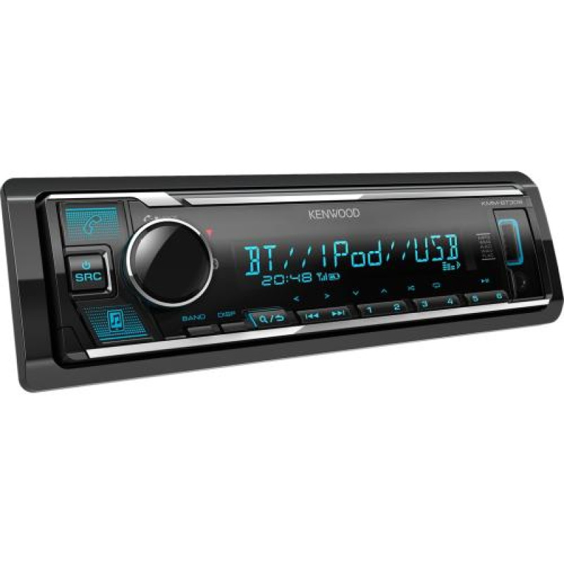 Автомагнітола Kenwood KMM-BT309 Bluetooth, USB, 1 Din, підсвічування Red