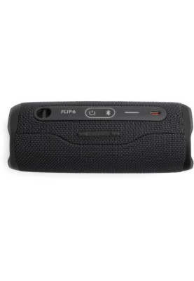 Колонка портативна 2.0 JBL Flip 6, Black, 30 Bт, Bluetooth, живлення від акумулятора, 4800 mAh, IPX7 водонепроникна (JBLFLIP6BLKEU)