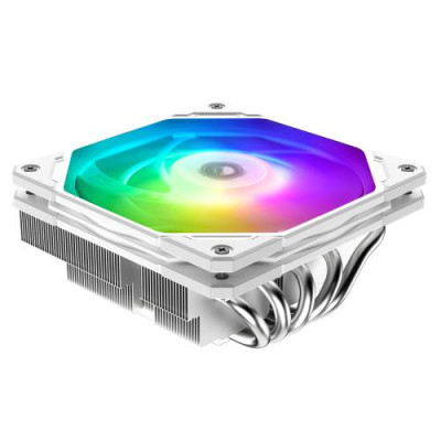 Кулер для процесора ID-Cooling IS-55 ARGB White, 1x120 мм, алюміній/мідь, Intel: 1700, 1200, 1150, 1151, 1155, 1156, AMD: AM5, AM4, 120х120х55 мм, 4-pin PWM, до 125 Вт