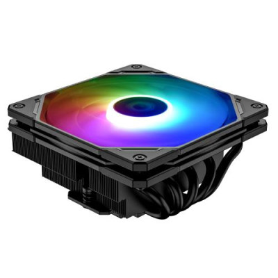Кулер для процесора ID-Cooling IS-55 ARGB, 1x120 мм, алюміній/мідь, Intel: 1700, 1200, 1150, 1151, 1155, 1156, AMD: AM5, AM4, 120х120х55 мм, 4-pin PWM, до 125 Вт