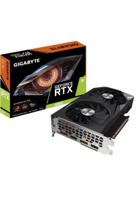 Відеокарта GeForce RTX 3060, Gigabyte, GAMING OC, 8Gb GDDR6, 128-bit, 2xHDMI/2xDP, 1807/15000 MHz, 8-pin (GV-N3060GAMING OC-8GD)