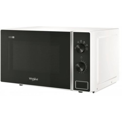 Мікрохвильова піч Whirlpool MWP 101 W, White, 700W, 20 л, 6 рівнів потужності, керування поворотні перемикачі, діаметр поворотного столу 24.5 см