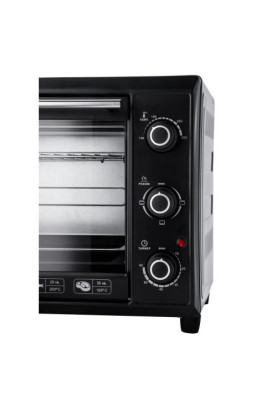 Електродуховка Liberton LEO-400 Black, 2000W, 40 л, поворотні перемикачі, індикатор роботи, таймер, 3 режими нагрівання