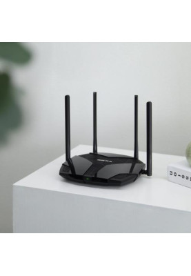 Роутер Mercusys MR80X Wi-Fi 802.11ax, 2976Mb, 3 LAN 10/100/1000Mb, Wi-Fi 6