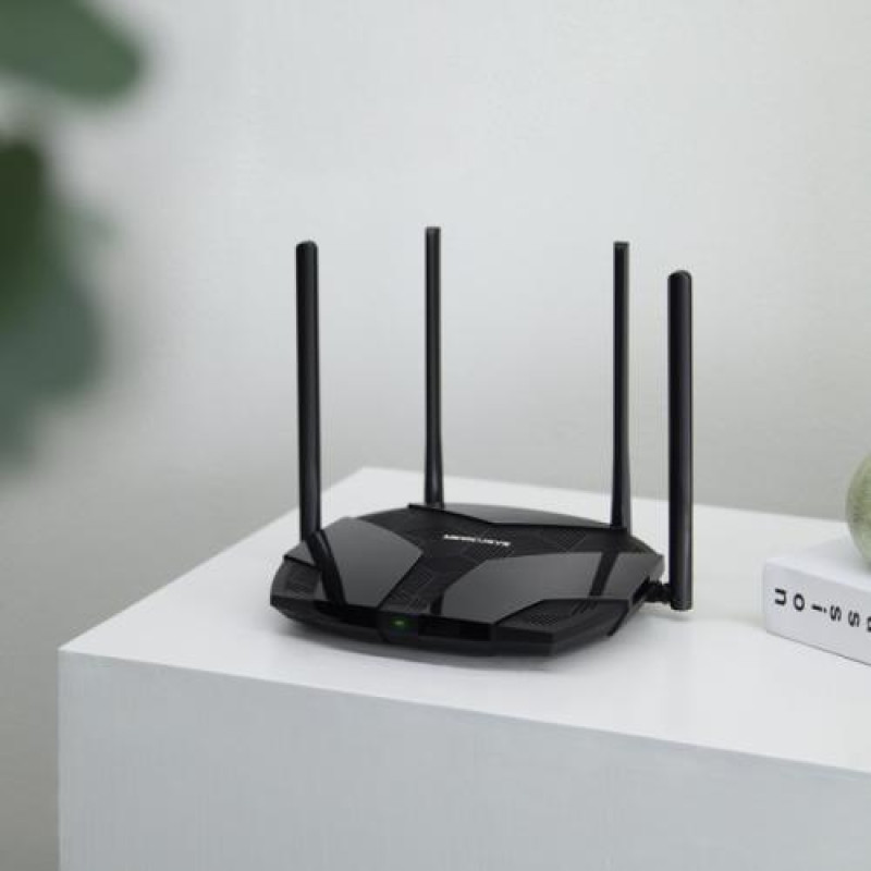 Роутер Mercusys MR80X Wi-Fi 802.11ax, 2976Mb, 3 LAN 10/100/1000Mb, Wi-Fi 6