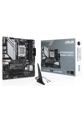 Материнська плата AM5 Asus PRIME B650M-A WIFI II, B650, 4xDDR5, Int.Video (CPU), 4xSATA3, 2xM.2, 3xPCI-E 4.0 16x, Realtek 7.1, Realtek 2.5Gb, WiFi 6, Bluetooth 5.2, 6xUSB3.2/6xUSB2.0, VGA/HDMI/DP, MicroATX