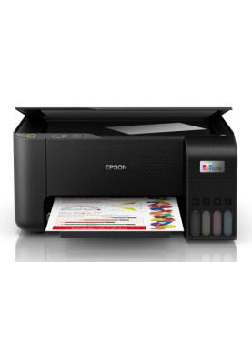 БФП струменевий кольоровий A4 Epson L3200, Black, 5760х1440 dpi, до 33/15 стор/хв, USB, вбудована СБПЧ, чорнила Epson 103 (C11CJ69401)