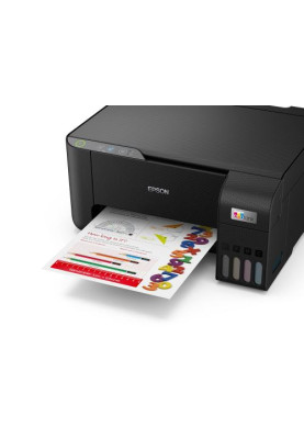БФП струменевий кольоровий A4 Epson L3200, Black, 5760х1440 dpi, до 33/15 стор/хв, USB, вбудована СБПЧ, чорнила Epson 103 (C11CJ69401)