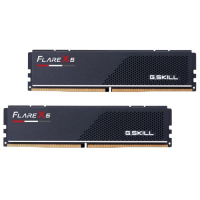 Пам'ять 16Gb x 2 (32Gb Kit) DDR5, 6000 MHz, G.Skill Flare X5, Black, 36-36-36-96, 1.35V, з радіатором (F5-6000J3636F16GX2-FX5)