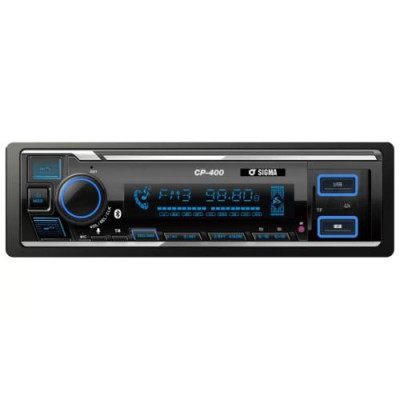 Автомагнітола SIGMA СP-400BT RGB APP USB, 1 Din, Bluetooth, підсвітка RGB