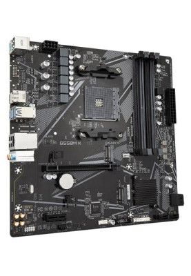 Мат.плата AM4 (B550) Gigabyte B550M K, B550, 4xDDR4, Int.Video(CPU), 4xSATA3, 2xM.2, 1xPCI-E 16x 4.0, 1xPCI-E 1x 3.0, ALC887, RTL8118AS, 6xUSB3.2/6xUSB2.0, HDMI/DP, MicroATX