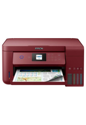 БФП струменевий кольоровий A4 Epson L4267, Dark Red, WiFi, 5760х1440 dpi, до 33/15 стор/хв, дуплекс, РК-екран 3.7 см, CardReader, USB, вбудоване СБПЧ, чорнило Epson 101 (C11CJ63413)