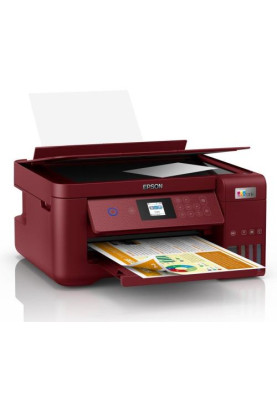БФП струменевий кольоровий A4 Epson L4267, Dark Red, WiFi, 5760х1440 dpi, до 33/15 стор/хв, дуплекс, РК-екран 3.7 см, CardReader, USB, вбудоване СБПЧ, чорнило Epson 101 (C11CJ63413)