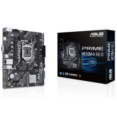 Мат.плата 1200 (H510) Asus PRIME H510M-K R2.0, H470, 2xDDR4, Int.Video(CPU), 4xSATA3, 1xM.2, 1xPCI-E 16x 4.0, 1xPCI-E 1x81, 6xUSB3.2/6xUSB2.0, VGA/HDMI, MicroATX