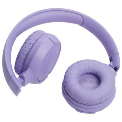 Навушники бездротові JBL Tune 520BT, Purple, Bluetooth, мікрофон, аккумулятор 450 mAh, технологія `Pure Bass`, підтримка Siri та Google Now (JBLT520BTPUREU)