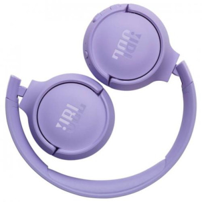 Навушники бездротові JBL Tune 520BT, Purple, Bluetooth, мікрофон, аккумулятор 450 mAh, технологія `Pure Bass`, підтримка Siri та Google Now (JBLT520BTPUREU)
