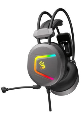 Навушники Bloody MC750 Grey, мікрофон, Hi Fi, 7.1 віртуальний звук, RGB підсвічування, USB, кабель 2.3 м