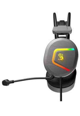 Навушники Bloody MC750 Grey, мікрофон, Hi Fi, 7.1 віртуальний звук, RGB підсвічування, USB, кабель 2.3 м