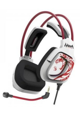 Навушники A4Tech G575 "Bloody", Naraka, USB, мікрофон, динаміки 50 мм, підтримка звуку 7.1, RGB-підсвічування, кероване наголов'я із системою підтримки "левітуюче крило", 16 Ом, 105 дБ, 2 м